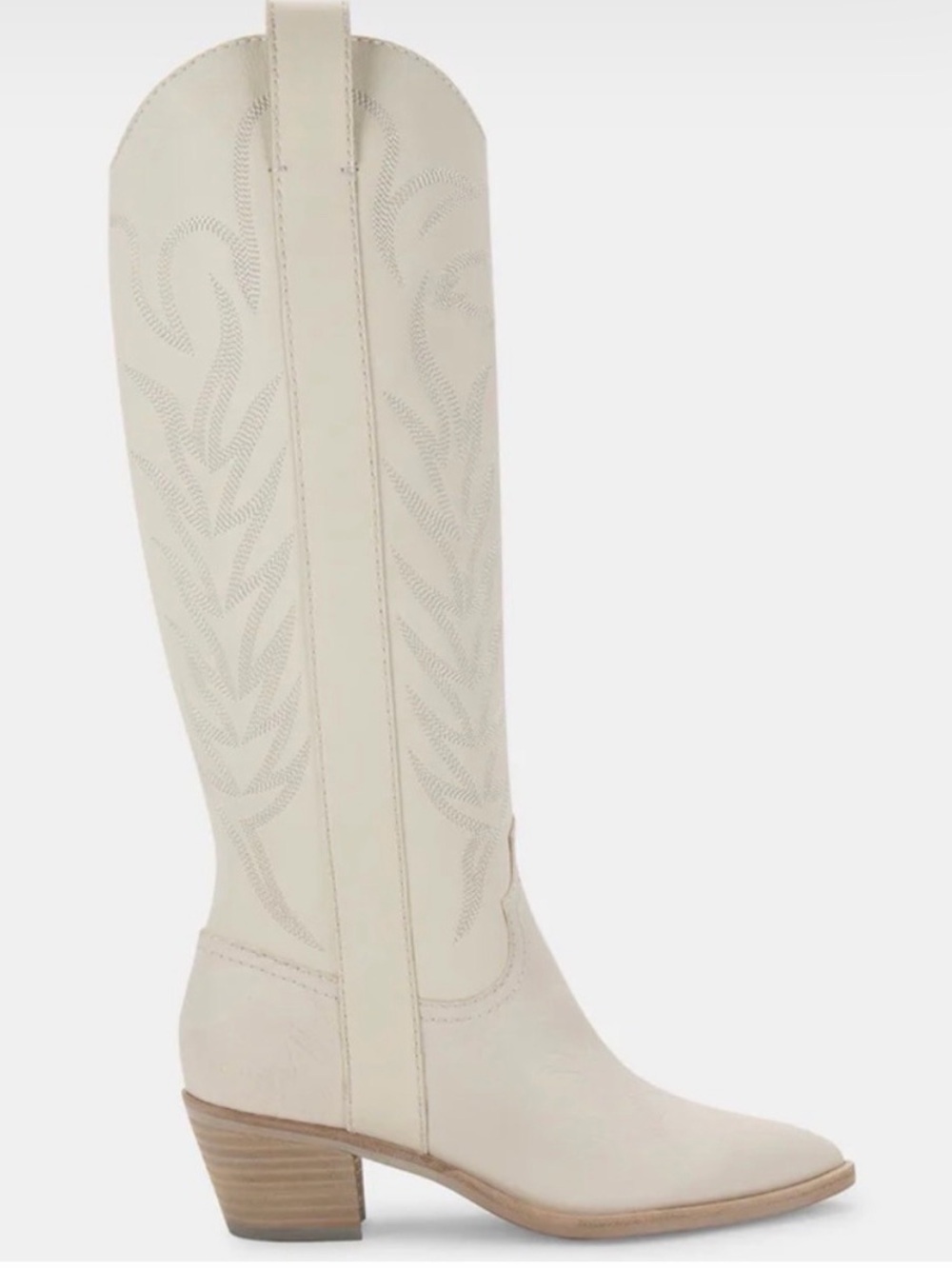 Dolce Vita Cream Over-the-Knee Western Boot